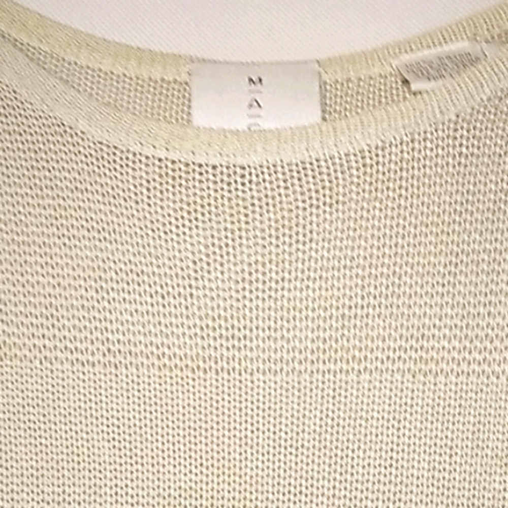 MAG TOP MAGASCHONI  TOP SILK BLEND  RACER BACK Cream Size Small